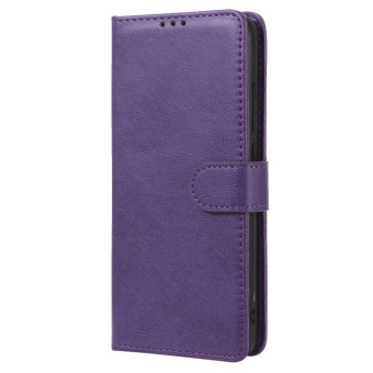 For Xiaomi Redmi 10X 5G / 10X Pro 5G 2 in 1 Solid Color Detachable PU Leather Case with Card Slots & Magnetic Holder & Photo Frame & Wallet & Strap(Purple)