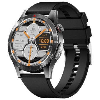 H9 1.43 inch Silicone Strap ECG Smart Watch Supports Bluetooth Calls/Smart Voice Assistant(Black)