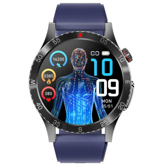 H9 1.43 inch Silicone Strap ECG Smart Watch Supports Bluetooth Calls/Smart Voice Assistant(Blue)