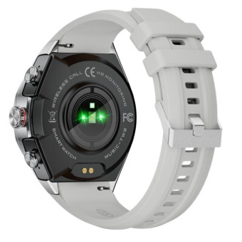 GT97 1.53 inch Round Screen 2 in 1 Bluetooth Earphone Silicone Strap Smart Watch Supports Bluetooth Calls(Silver)