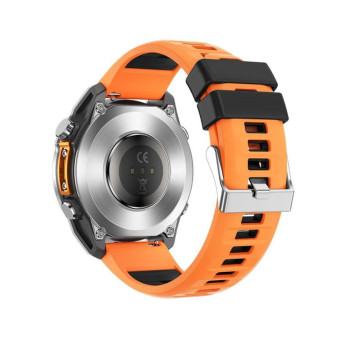 HD300 1.43 inch AMOLED Screen Silicone Strap Sports Smart Watch Supports Blood Oxygen Detection(Orange)