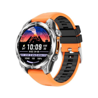 HD300 1.43 inch AMOLED Screen Silicone Strap Sports Smart Watch Supports Blood Oxygen Detection(Orange)