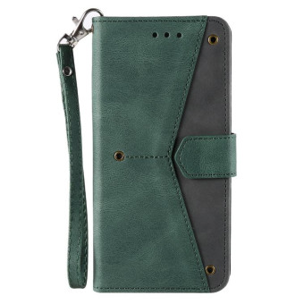 For Redmi Note 14 Pro 4G Nail Skin Feel Stitching Calf Texture Leather Phone Case(Green)