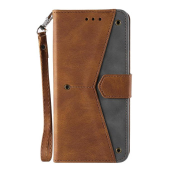 For Redmi Note 14 Pro 4G Nail Skin Feel Stitching Calf Texture Leather Phone Case(Brown)