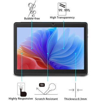 For Haipky PC MTK6797 Tablet 10.1 2pcs 9H 0.3mm Explosion-proof Tempered Glass Film