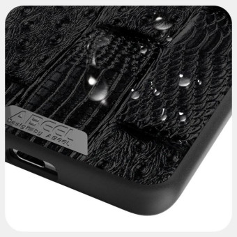 For Honor 300 Pro ABEEL Beast Pattern 6D Micro-Embossed Genuine Leather Phone Case(Black)
