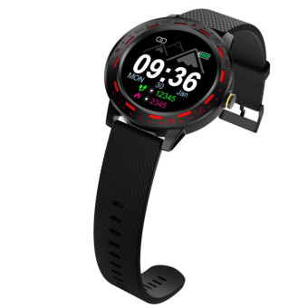 S18 1.3 inch TFT Screen IP67 Waterproof Smart Watch Bracelet, Support Sleep Monitor / Heart Rate Monitor / Blood Pressure Monitoring(Black Red)