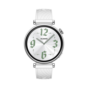 Kalebol 18mm Universal Textured Silicone Silver Buckle Strap(White)