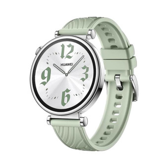 Kalebol 18mm Universal Textured Silicone Silver Buckle Strap(Green Grass)