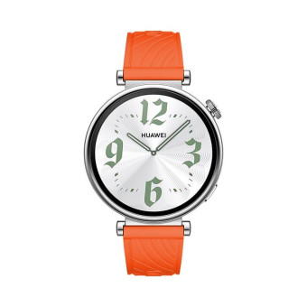 Kalebol 18mm Universal Textured Silicone Silver Buckle Strap(Orange)