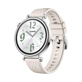 Kalebol 18mm Universal Textured Silicone Silver Buckle Strap(Starlight)