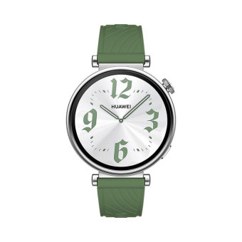Kalebol 18mm Universal Textured Silicone Silver Buckle Strap(Spruce Green)