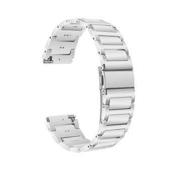 Kalebol 22mm Tooling Metal Zinc Alloy Watch Band(Silver)