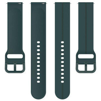 Kalebol 20mm Grooved Silicone Strap(Dark Green)