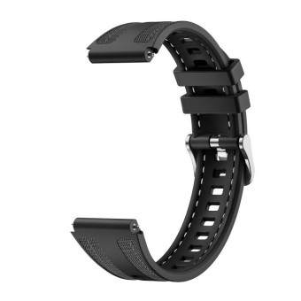 18mm Kalebol Composite Silicone Watch Band(Black)