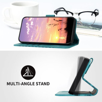 For Xiaomi 15 Ultra Elephant Head Embossed Phone Leather Case with Lanyard(Light Blue)