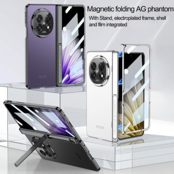 For OPPO Find N5 GKK Magnetic Fold Holder Hinge Film Integrated Phone Case(Black)