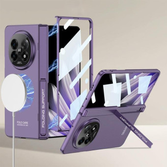 For OPPO Find N5 GKK Magnetic Fold Hinge Side Holder Film Integrated MagSafe Phone Case(Purple)