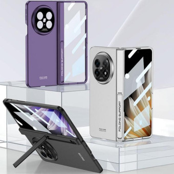 For OPPO Find N5 GKK Magnetic Fold Hinge Side Holder Film Integrated MagSafe Phone Case(Purple)