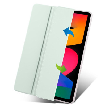For Xiaomi Redmi Pad SE 11 3-Fold Clear Acrylic Leather Tablet Case(Light Green)