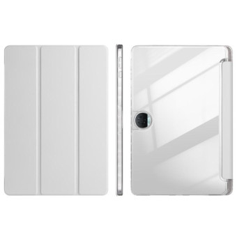 For Honor Pad 9 3-Fold Clear Acrylic Leather Tablet Case(Gray)