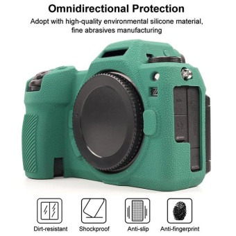 For Nikon Z6III Litchi Texture Soft Silicone Protective Case(Green)