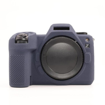 For Nikon Z6III Litchi Texture Soft Silicone Protective Case(Dark Blue)