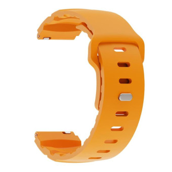 22mm Solid Color Reverse Buckle Fluororubber Watch Band(Yellow)