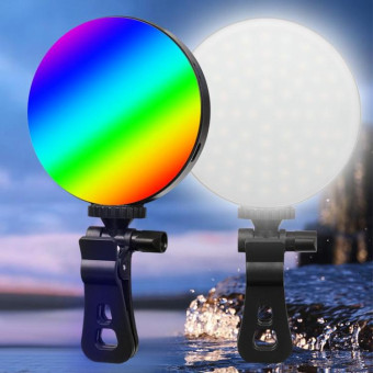 GZ-669 Full Color Round Portable Pocket Fill Light(Cold/Warm/White Light)