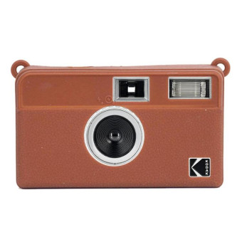 For Kodak EKTAR H35 Litchi Texture Soft Silicone Protective Case(Brown)