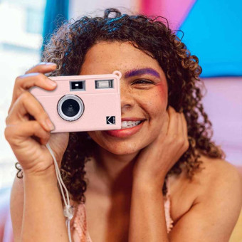 For Kodak EKTAR H35 Litchi Texture Soft Silicone Protective Case(Pink)