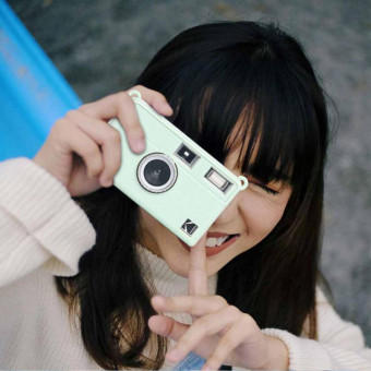 For Kodak EKTAR H35 Litchi Texture Soft Silicone Protective Case(Green)