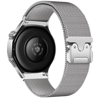 22mm Parachute Buckle Milanese Metal Steel Mesh Watch Band(Silver)