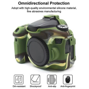 For Canon EOS 70D Soft Silicone Protective Case(Red)