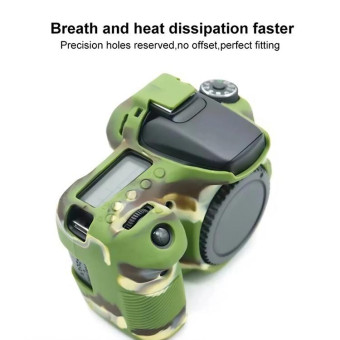 For Canon EOS 70D Soft Silicone Protective Case(Black)