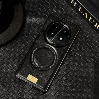 For OPPO Find N5 Crazy Horse Pattern MagSafe Magnetic Phone Case(Black)