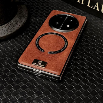 For OPPO Find N5 Crazy Horse Pattern MagSafe Magnetic Phone Case(Black)