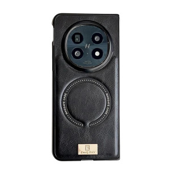 For OPPO Find N5 Crazy Horse Pattern MagSafe Magnetic Phone Case(Black)