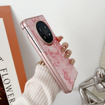 For OPPO Find N5 Embroidery Style Full Coverage Phone Case(Pink)