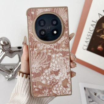 For OPPO Find N5 Embroidery Style Full Coverage Phone Case(Orange)