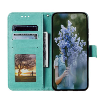 For Sony Xperia 1 VII Totem Flower Embossed Leather Phone Case with Lanyard(Green)