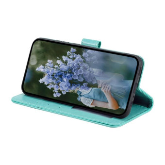 For Sony Xperia 1 VII Totem Flower Embossed Leather Phone Case with Lanyard(Green)
