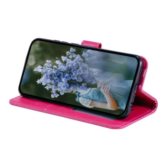 For Sony Xperia 1 VII Totem Flower Embossed Leather Phone Case with Lanyard(Red)