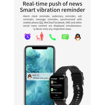 MT28 1.54 inch TFT Screen IP67 Waterproof Business Sport Silicone Strip Smart Watch, Support Sleep Monitor / Heart Rate Monitor / Blood Pressure Monitoring(Blue)