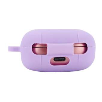 Anti-fall Silicone Earphone Protective Case with Hook For Samsung Galaxy Buds Live/ Buds2 / Buds Pro / Buds2 Pro (Purple)