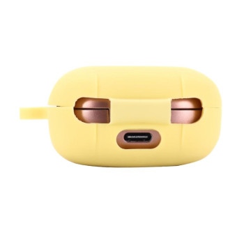 Anti-fall Silicone Earphone Protective Case with Hook For Samsung Galaxy Buds Live/ Buds2 / Buds Pro / Buds2 Pro (Yellow)