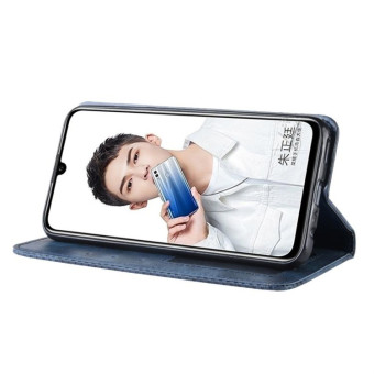 Magnetic Buckle Retro Texture Horizontal Flip Leather Case for Huawei Honor 10 Lite / P Smart (2019) / Nova Lite 3, with Holder & Card Slots & Wallet (Blue)