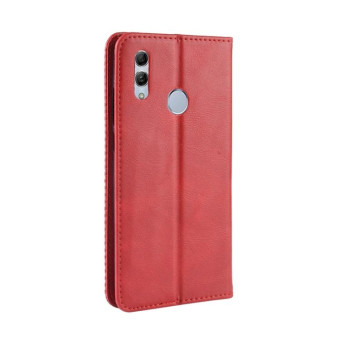 Magnetic Buckle Retro Texture Horizontal Flip Leather Case for Huawei Honor 10 Lite / P Smart (2019) / Nova Lite 3, with Holder & Card Slots & Wallet (Red)