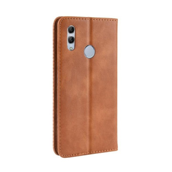 Magnetic Buckle Retro Texture Horizontal Flip Leather Case for Huawei Honor 10 Lite / P Smart (2019) / Nova Lite 3, with Holder & Card Slots & Wallet (Brown)