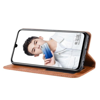 Magnetic Buckle Retro Texture Horizontal Flip Leather Case for Huawei Honor 10 Lite / P Smart (2019) / Nova Lite 3, with Holder & Card Slots & Wallet (Brown)
